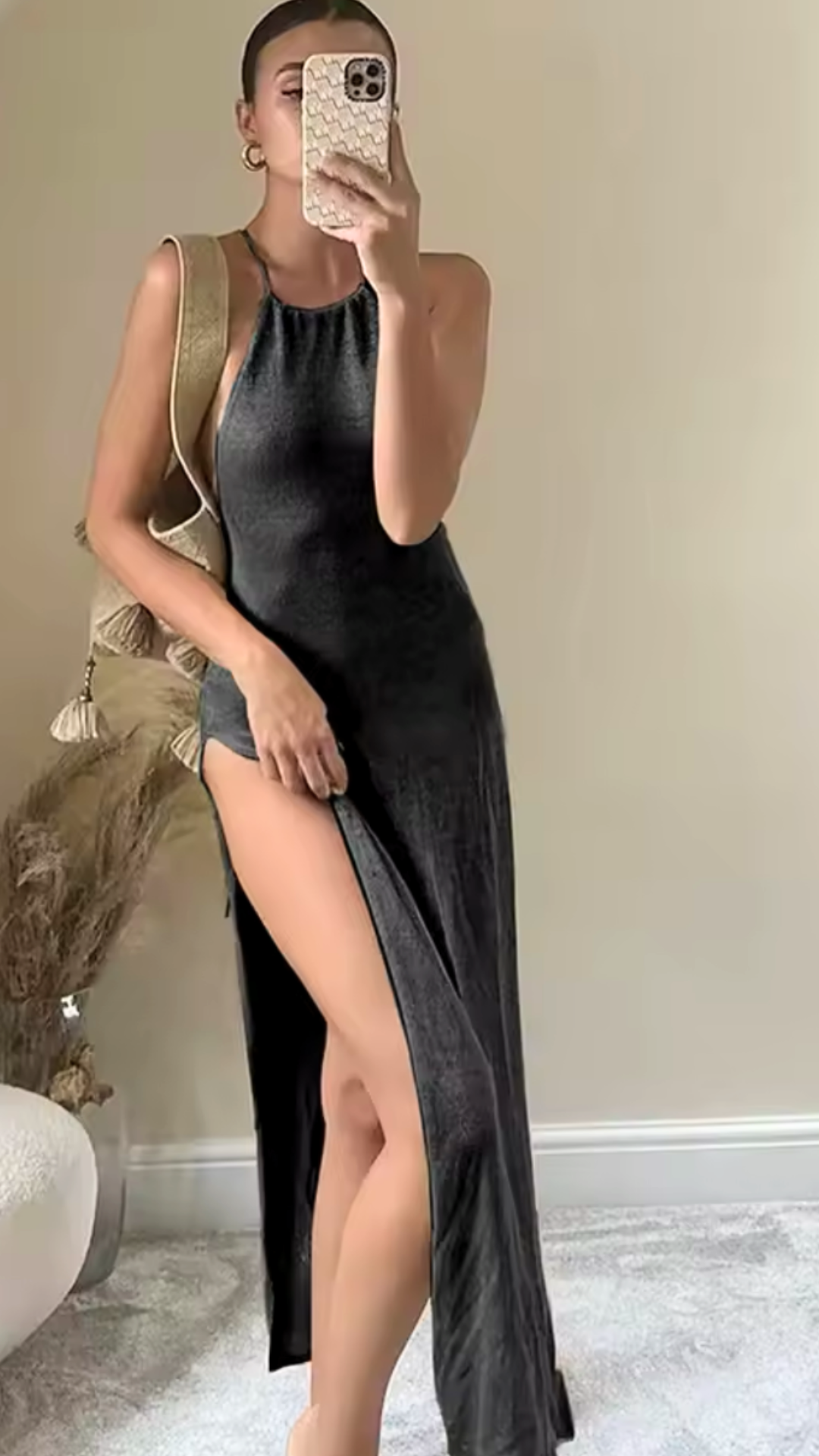 Elegantes Beach Maxi-Kleid mit Schlitz