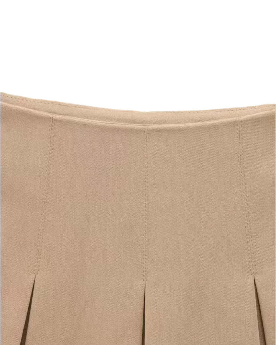 Popeline High-Waist Faltenrock