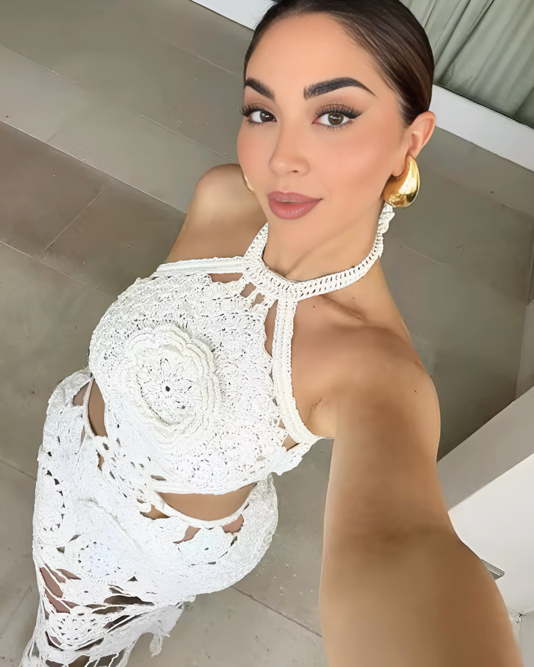 Rückenfreies Mini-Kleid im Beach-Style