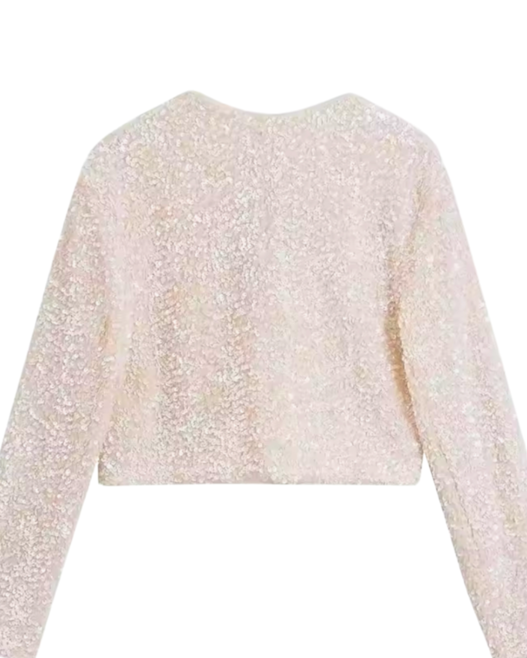 Pailletten-Jacke für Frauen mit dekorativer Frontbindung