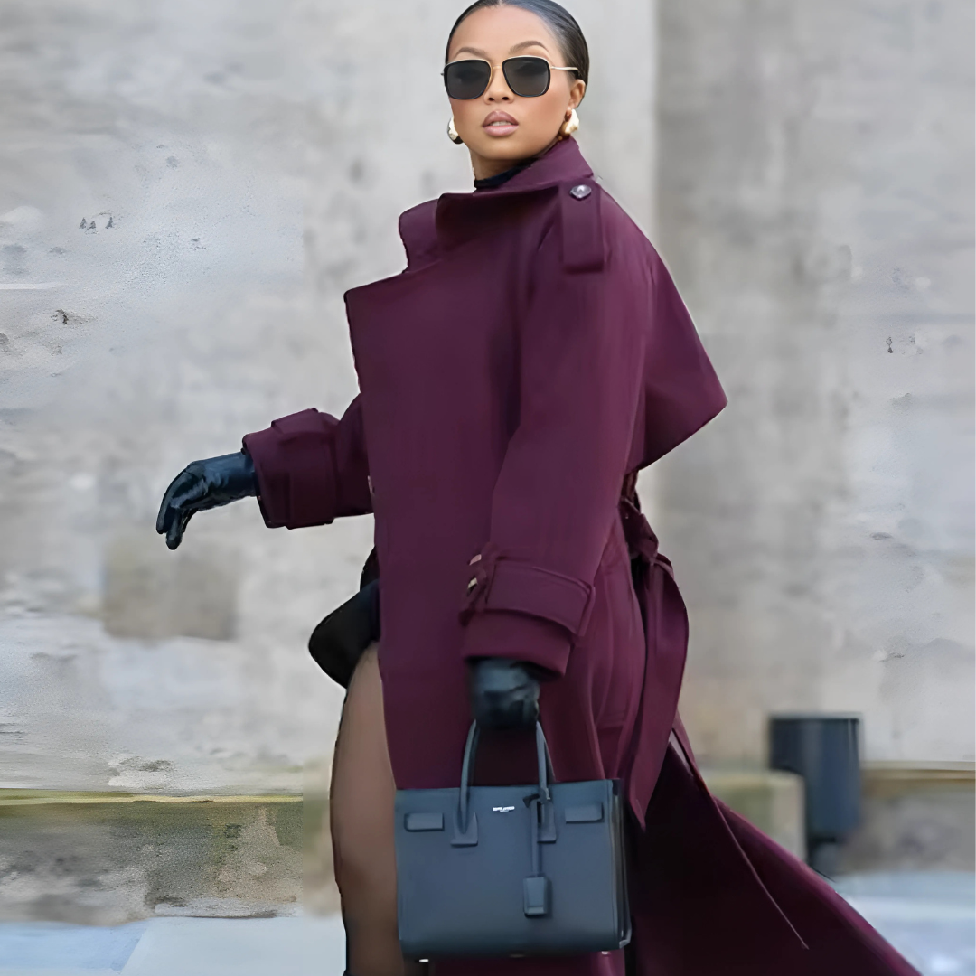 Eleganter warmer Frühlingsmantel für Damen im Casual-Stil mit Umlegekragen