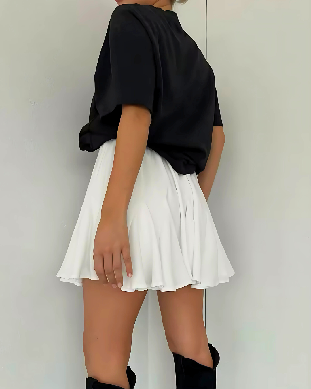 Coquette Rüschen Minirock mit Hoher Taille