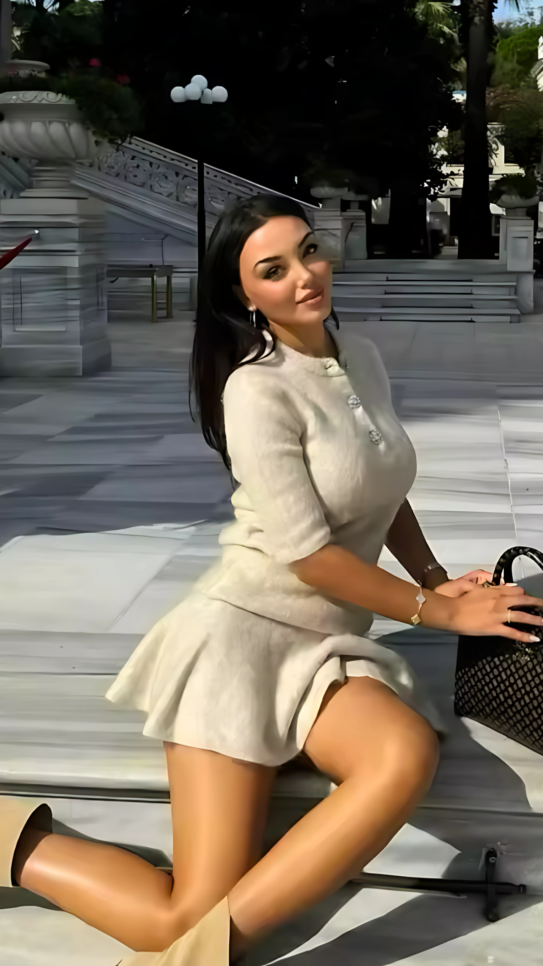 Cream Allure Knit Set