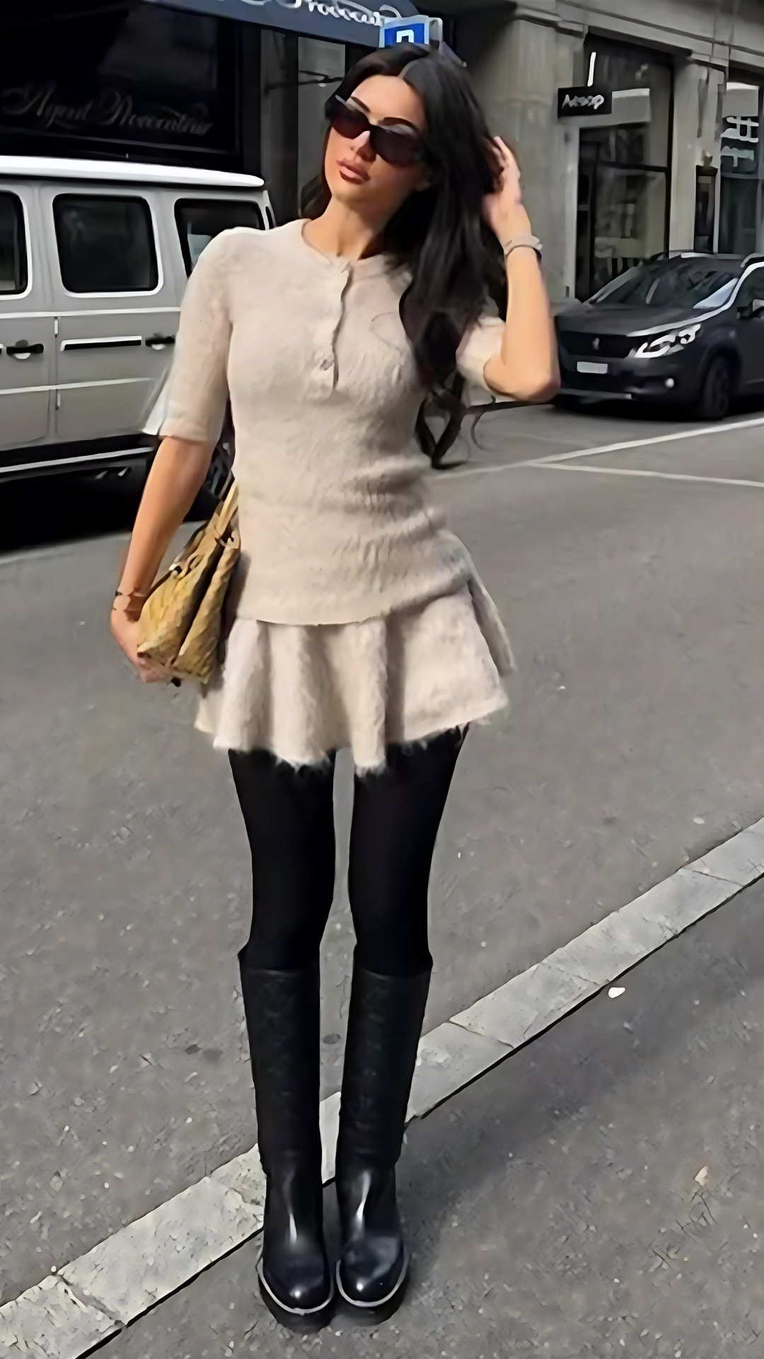 Cream Allure Knit Set