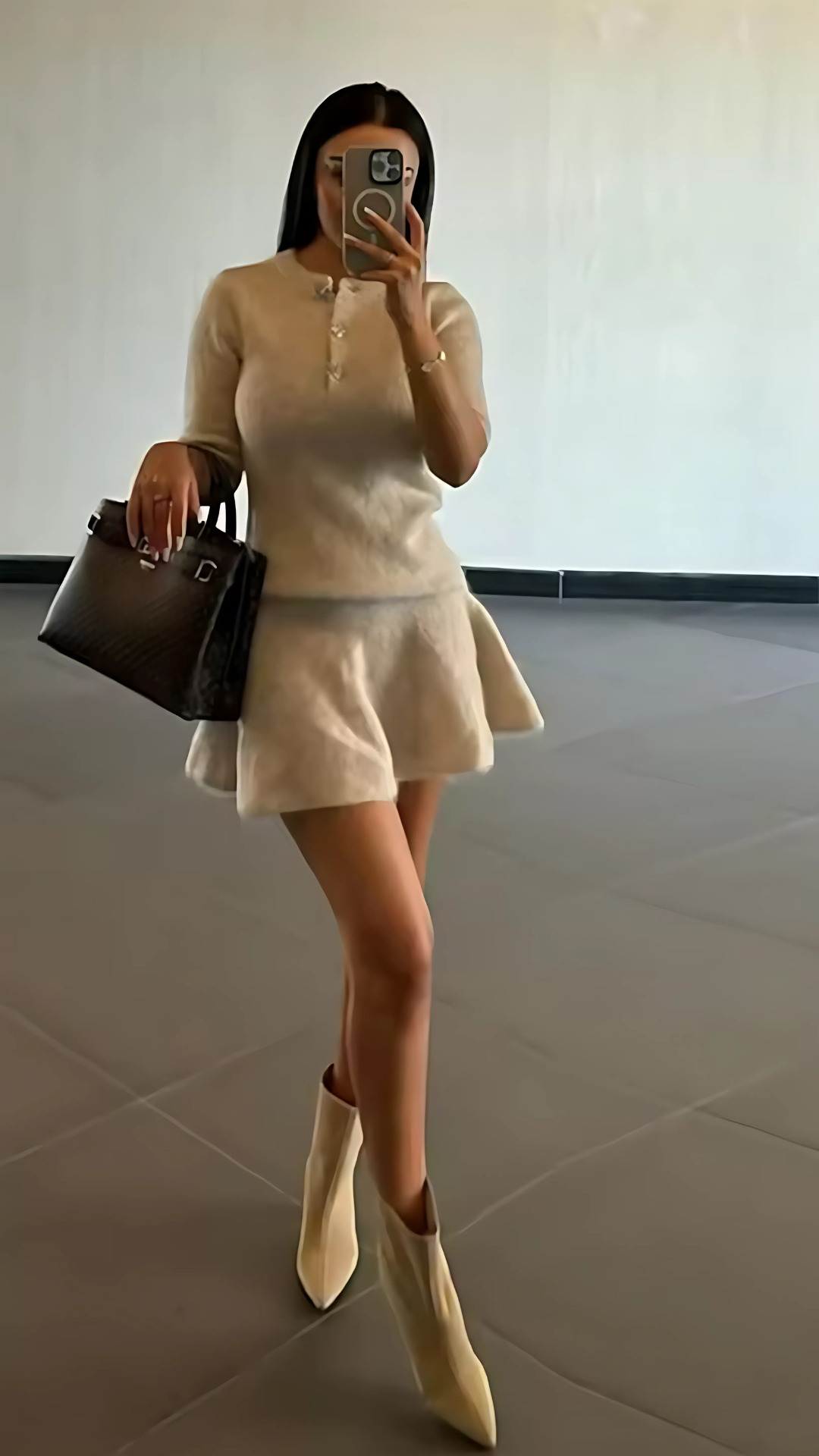 Cream Allure Knit Set