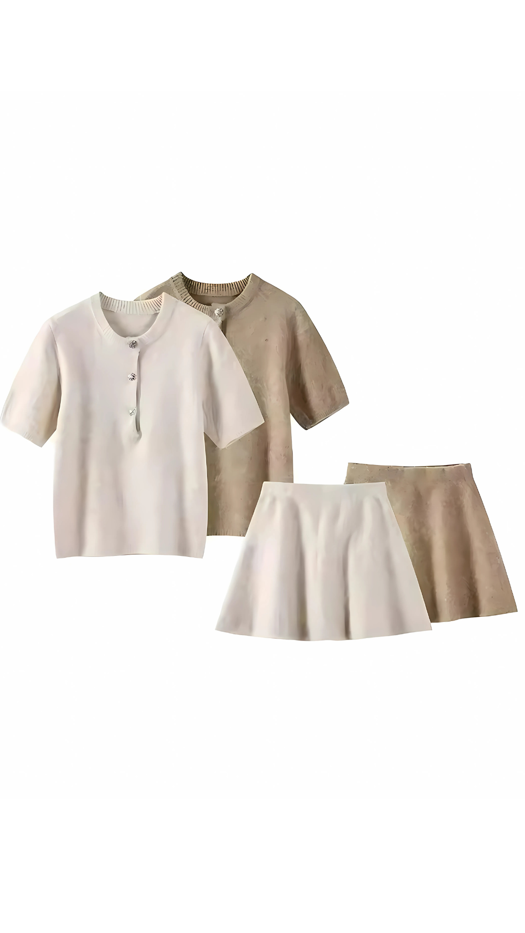 Cream Allure Knit Set