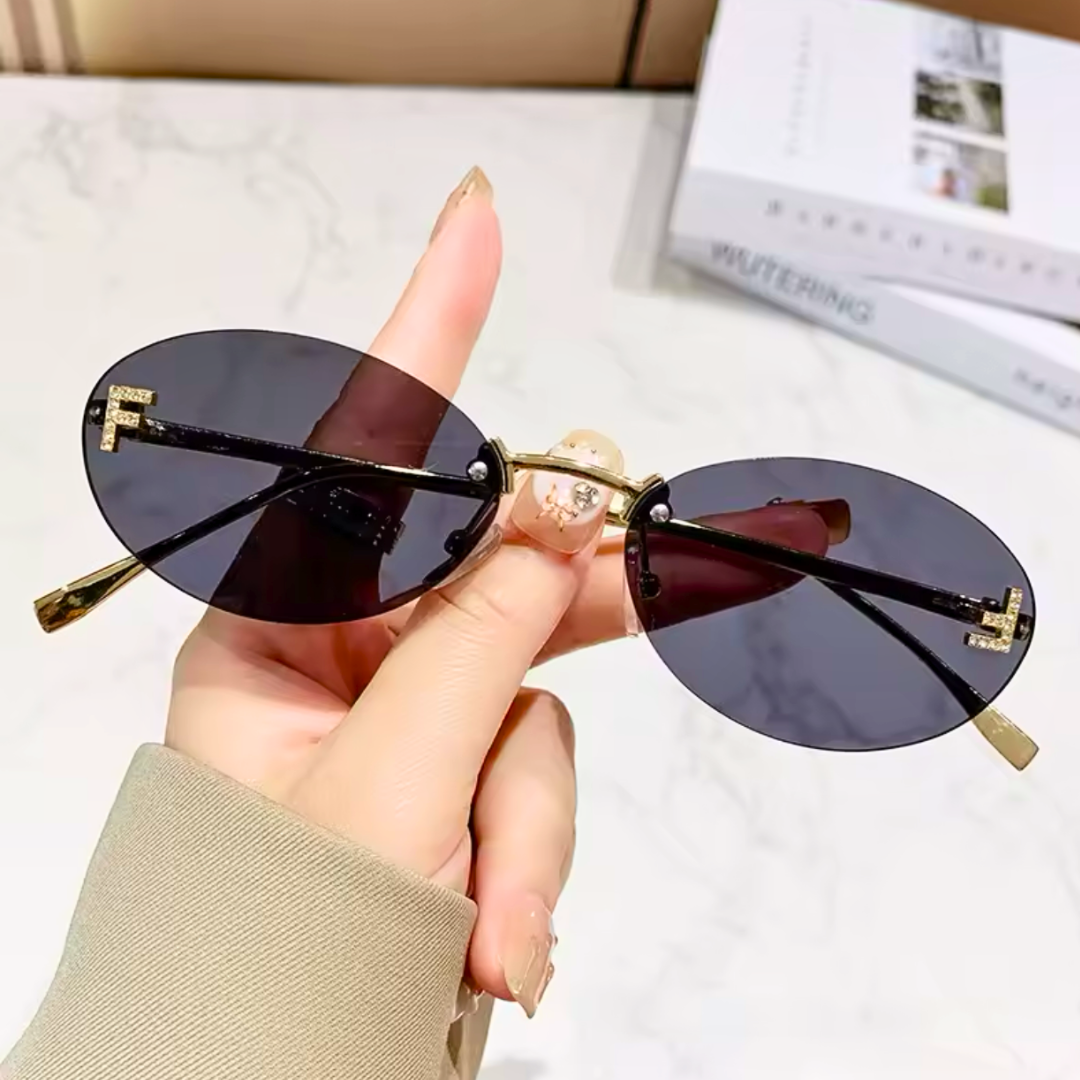 Lalluvia Unisex Randlose Diamant-Sonnenbrille