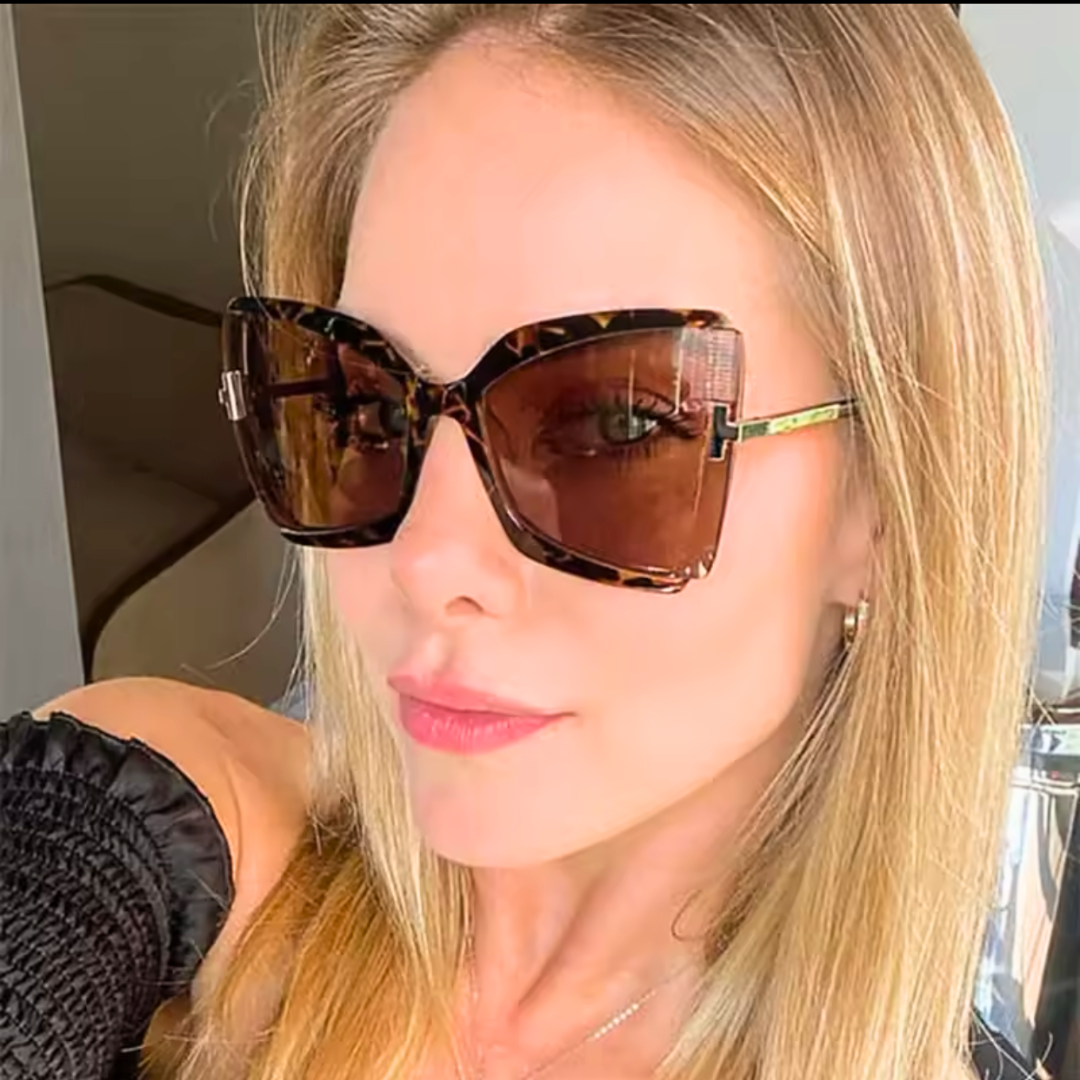 Trendige Sonnenbrille für Frauen – Übergröße mit Acryl-Gläsern und UV-Schutz