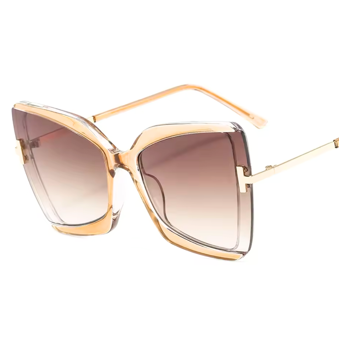 Trendige Sonnenbrille für Frauen – Übergröße mit Acryl-Gläsern und UV-Schutz