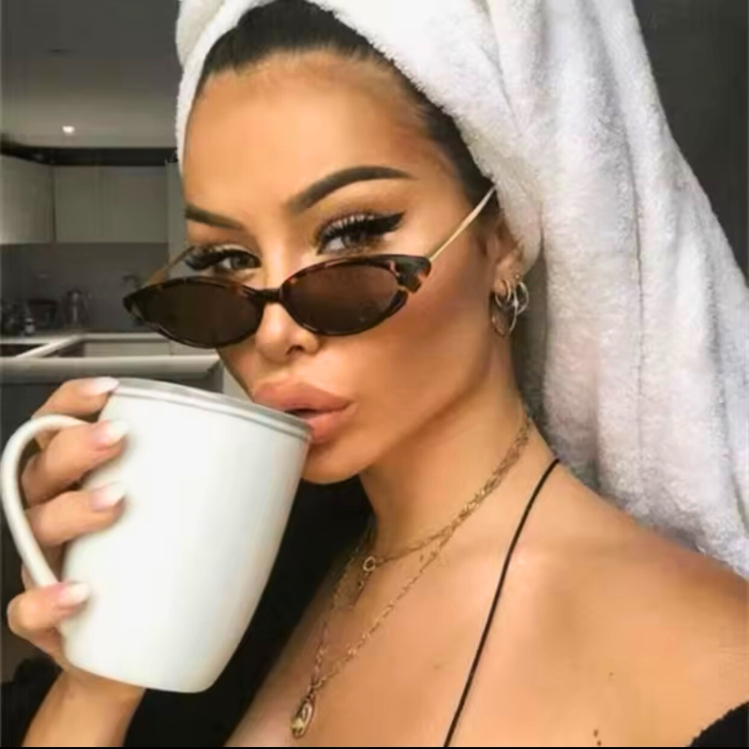 Aurora Cat Eye Sonnenbrille UV400 mit Gradient-Linsen