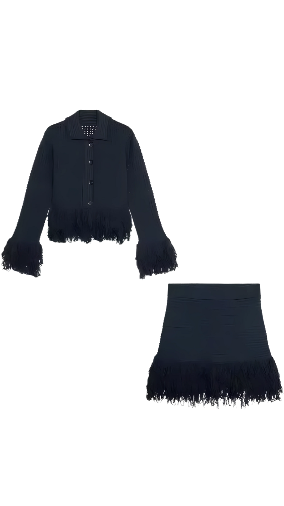 Eclipse Fringe Knit Set