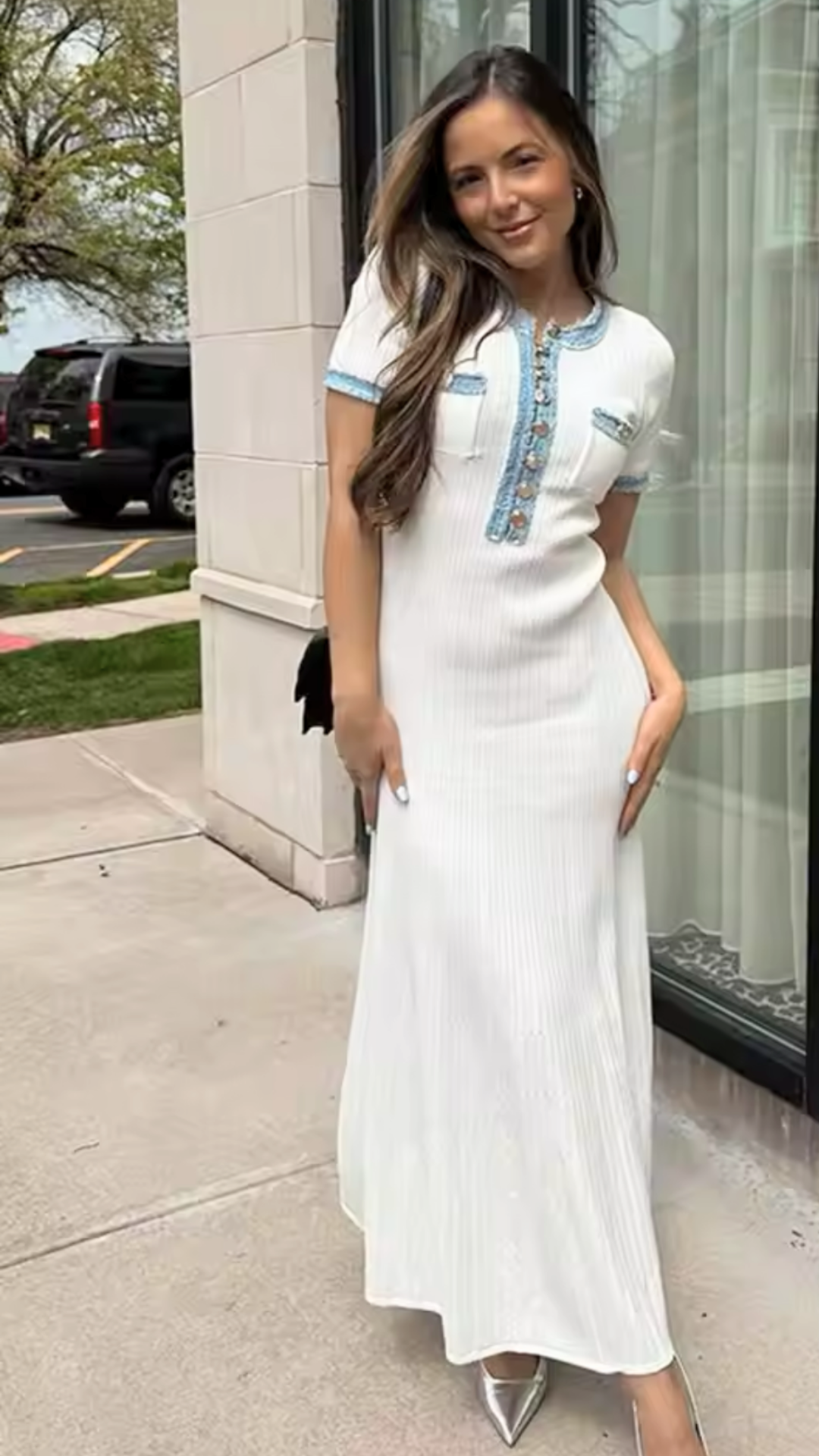 Riviera Elegance Knit Dress