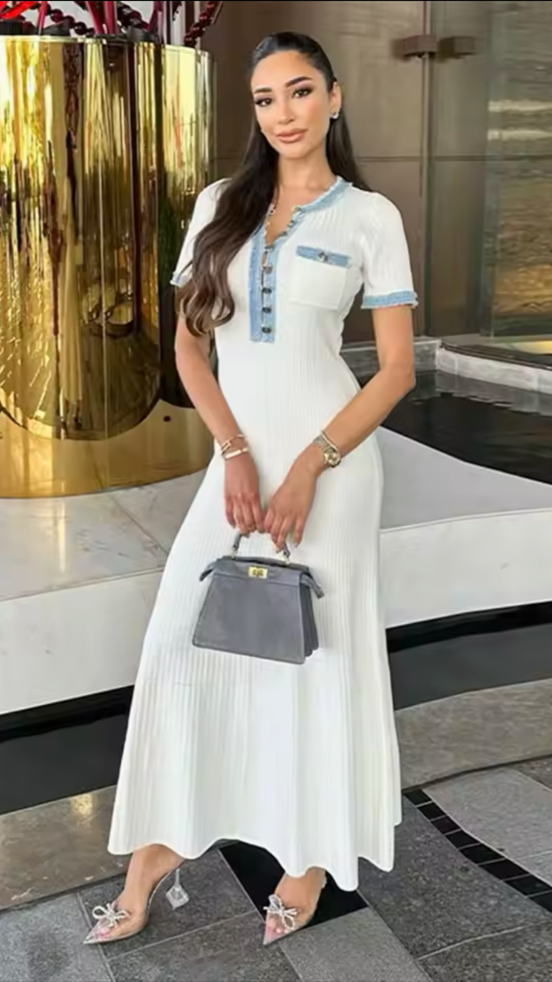 Riviera Elegance Knit Dress