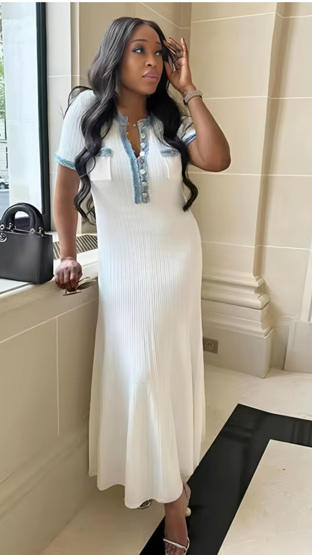 Riviera Elegance Knit Dress