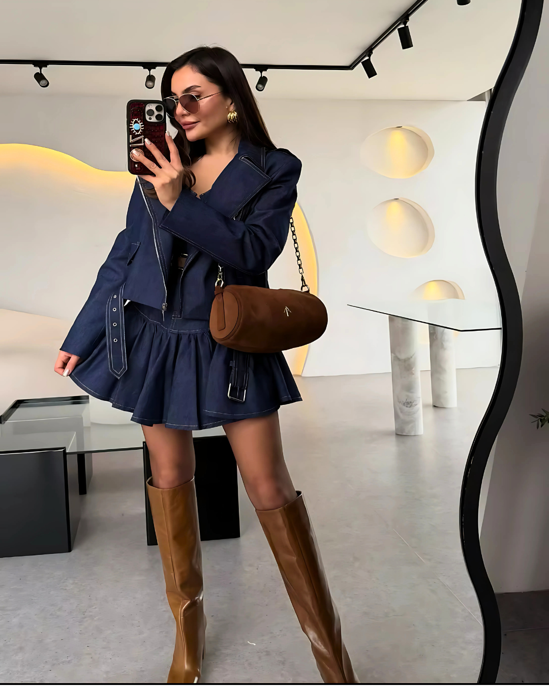 Elegantes Denim Set mit Gürtel – Frühling/Sommer 2025