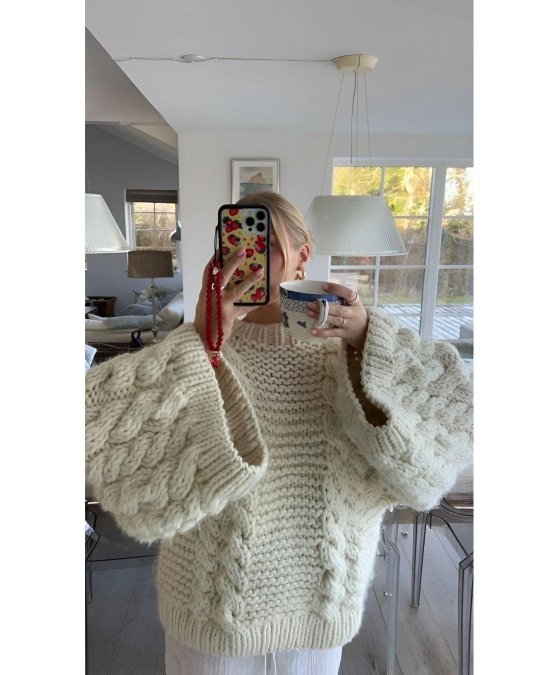 Cozy Flare Cable Knit Sweater