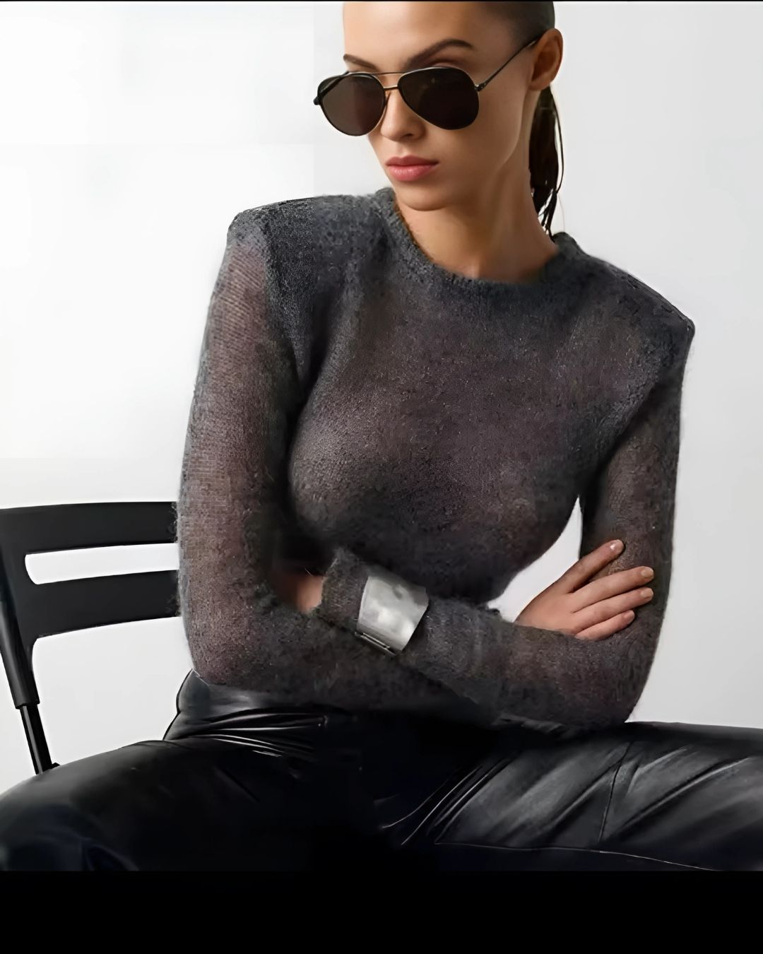 Feminine Grace Sheer Pullover