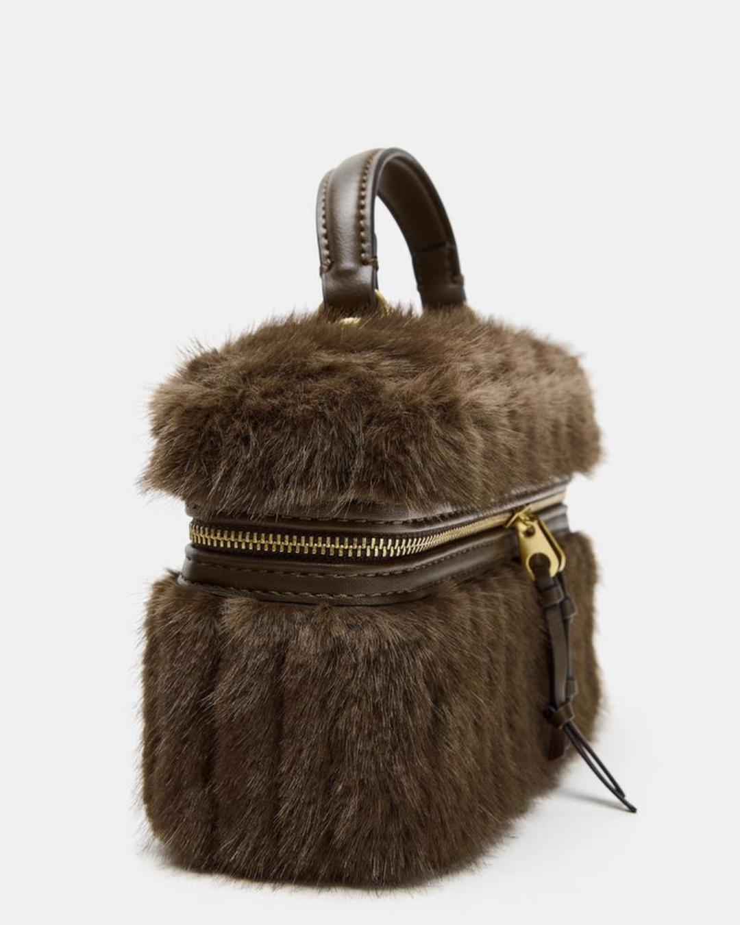 Chic Faux Fur Charm Handbag