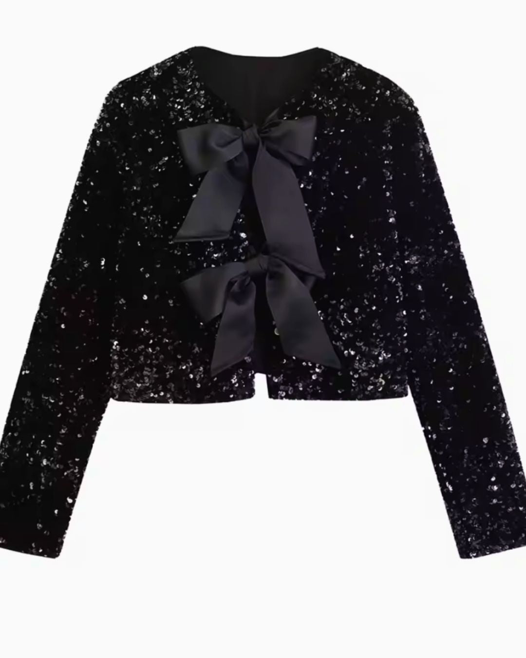 Glam Bow Sequin Jacket