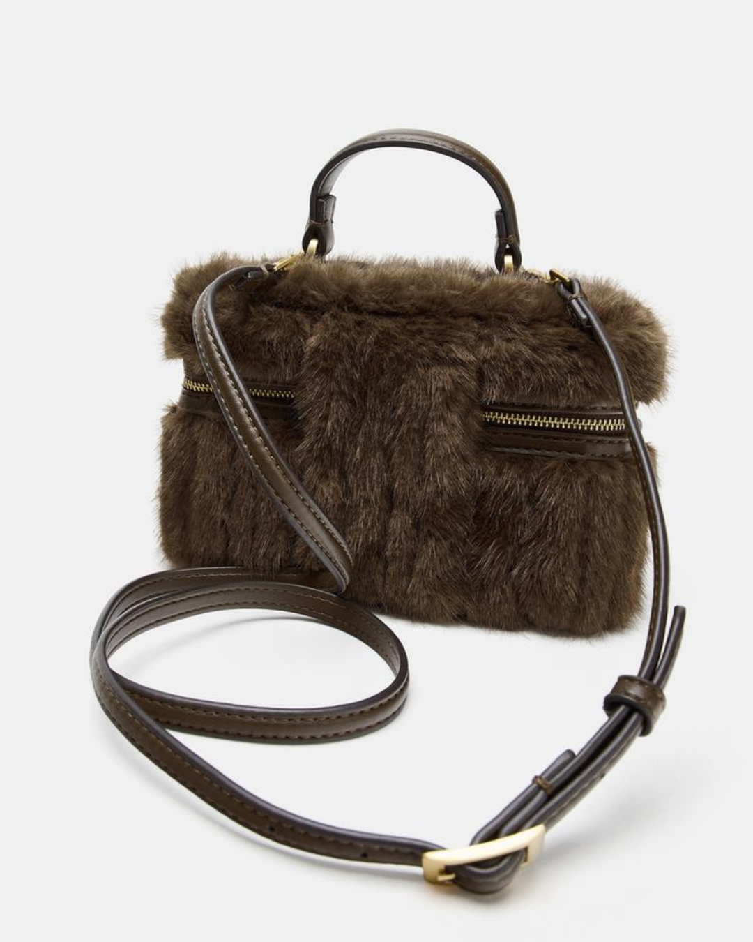 Chic Faux Fur Charm Handbag