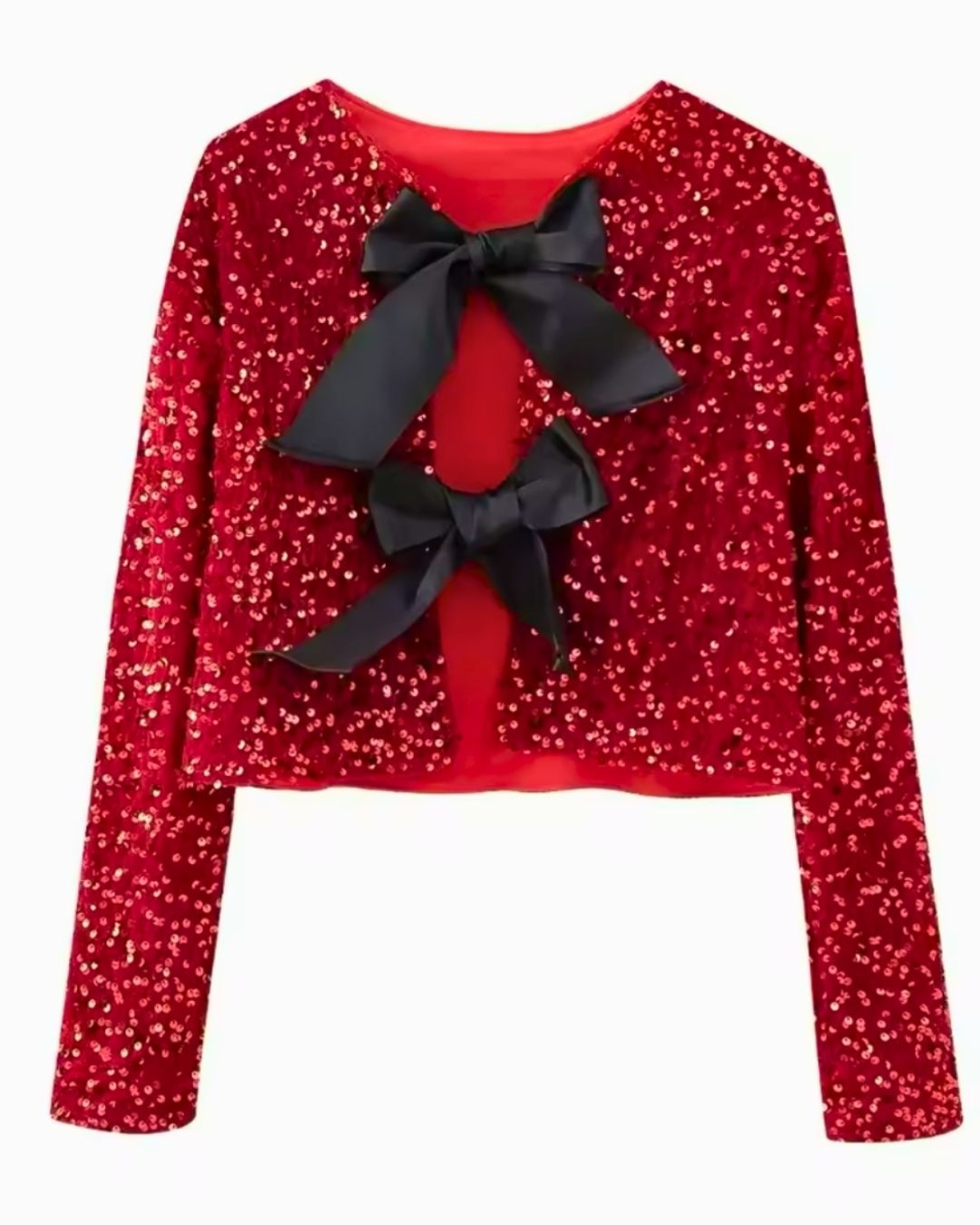 Glam Bow Sequin Jacket