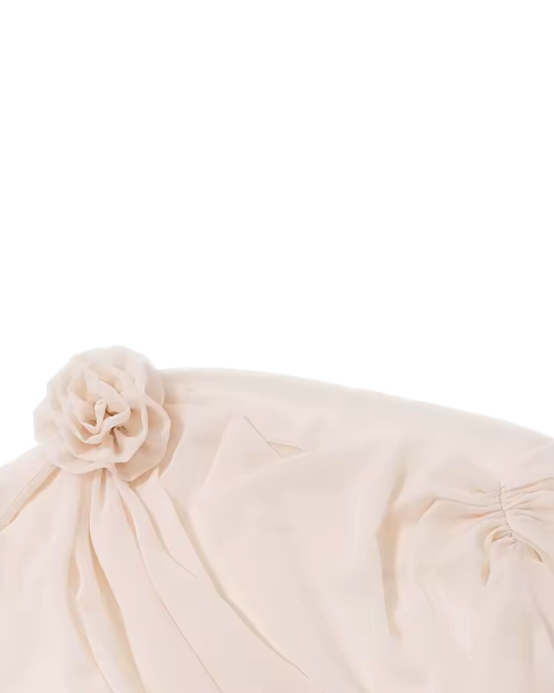 Eternal Bloom One-Shoulder Draped Blouse