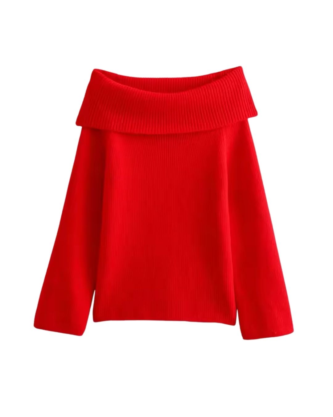 Cozy Glam Off-Shoulder Knit Sweater - Pullover & Strickkleid