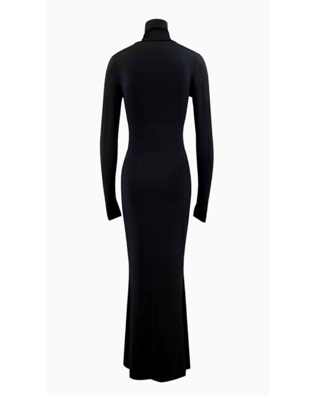 Elegantes Rollkragen Bodycon Maxi-Kleid