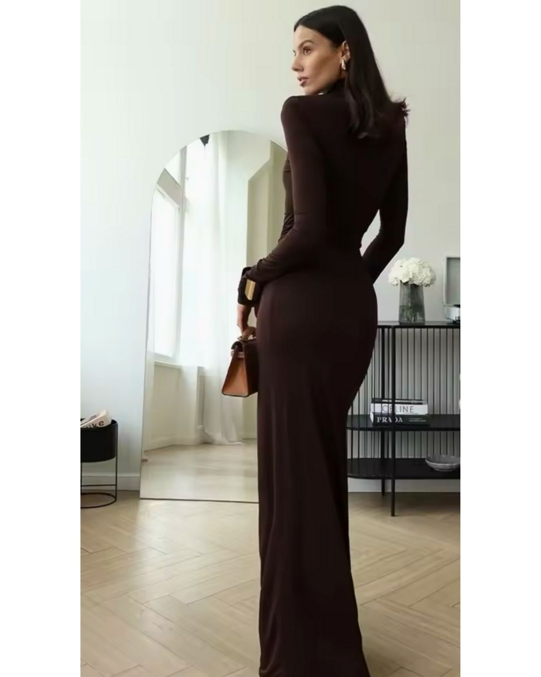 Elegantes High Split Bodycon Kleid