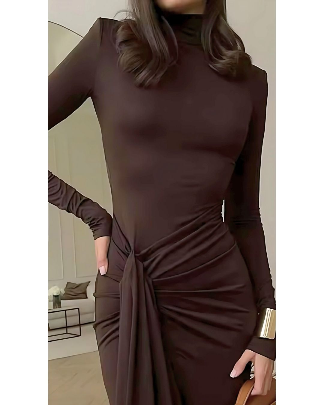 Elegantes High Split Bodycon Kleid
