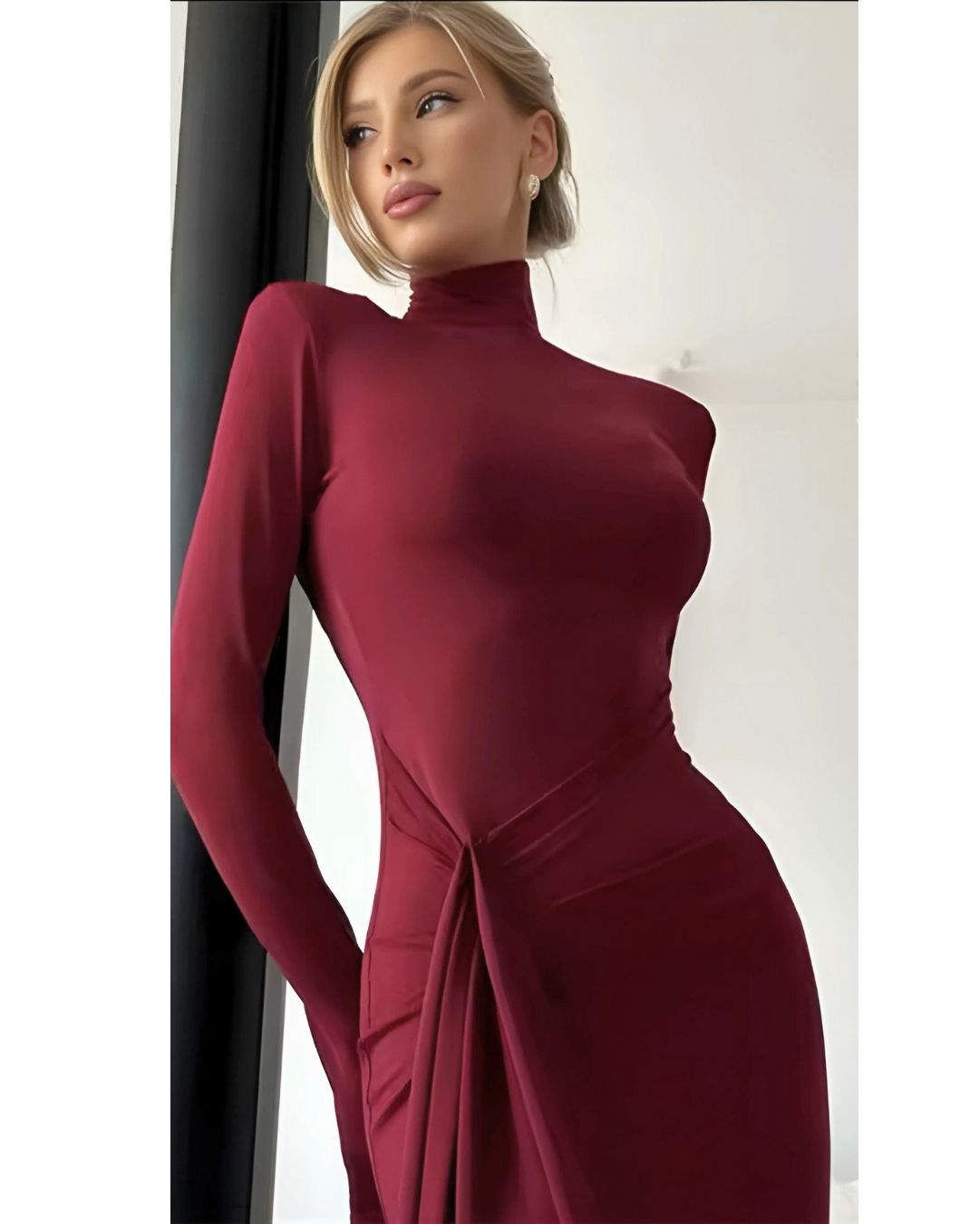 Elegantes High Split Bodycon Kleid