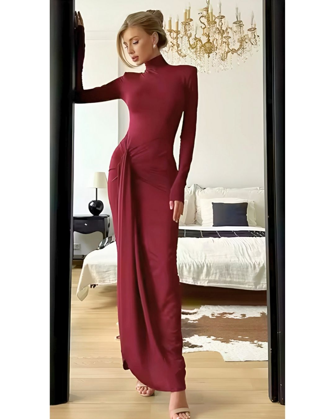 Elegantes High Split Bodycon Kleid