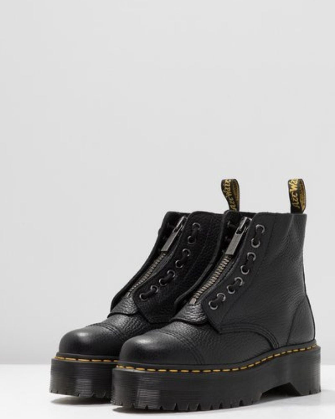 Urban Rebel Platform Boots – Echtleder Motorrad-Stiefelette