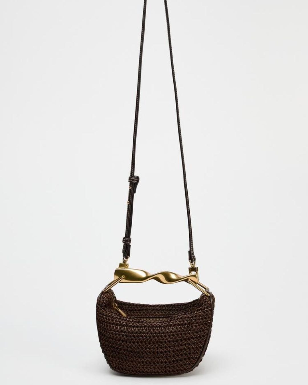 Golden Wave Woven Bag
