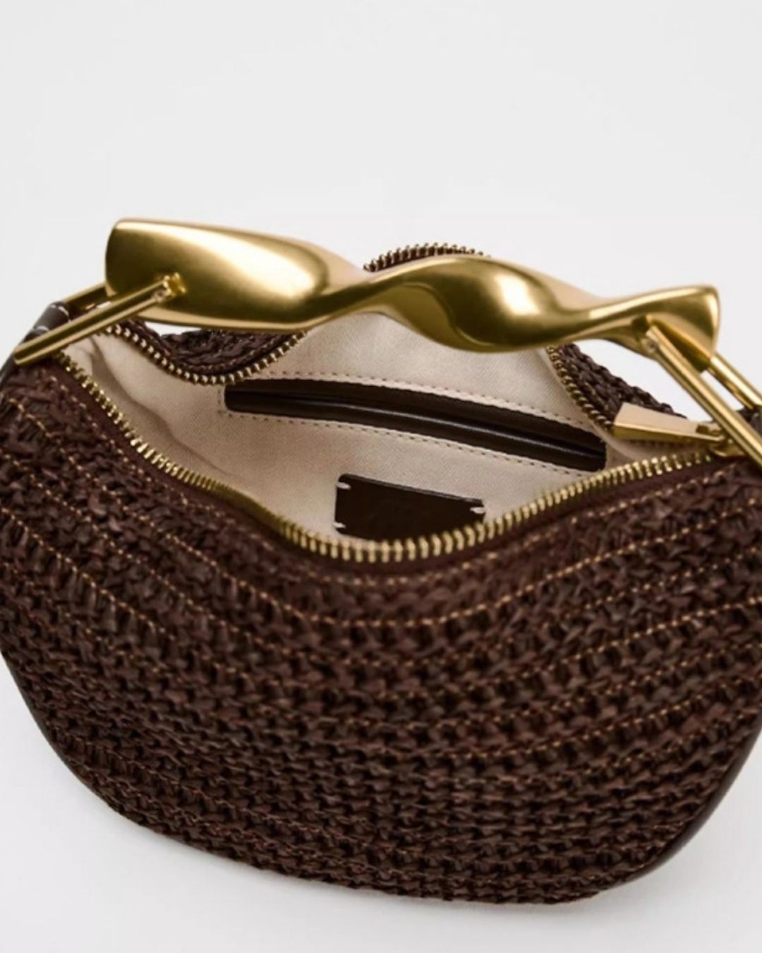 Golden Wave Woven Bag