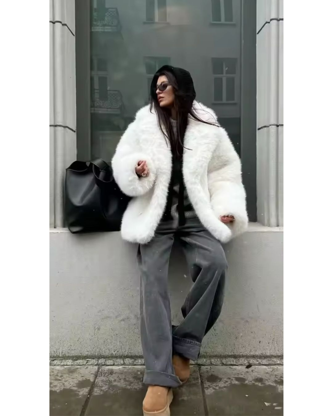 Urban Fluffy Faux Fur Coat
