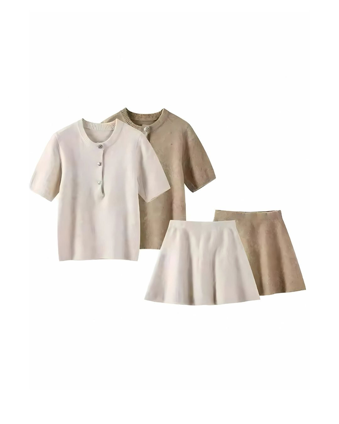 Cream Allure Knit Set