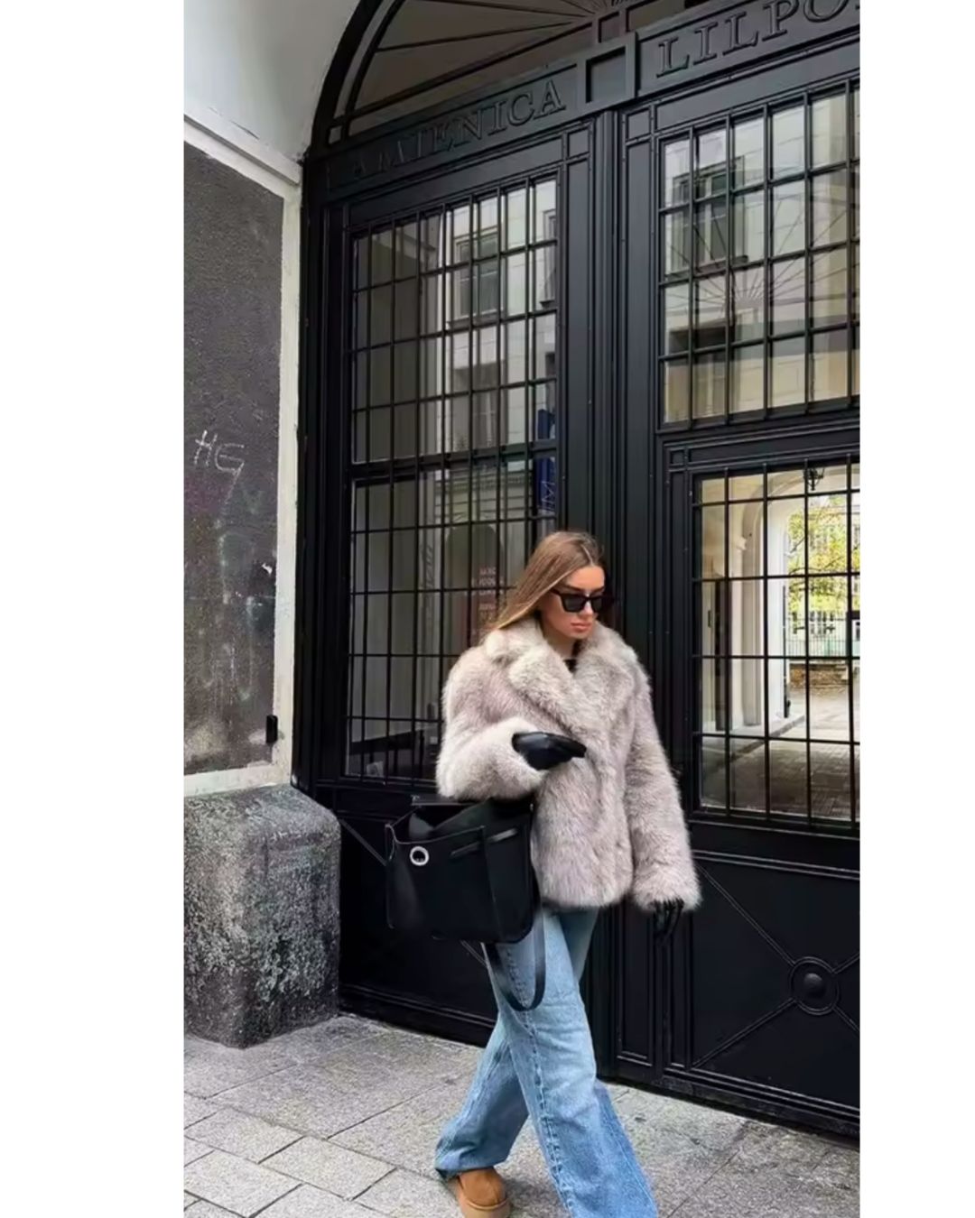 Urban Fluffy Faux Fur Coat