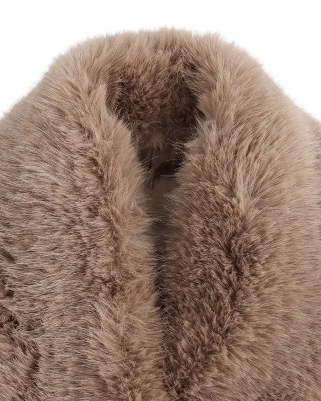 Elegant Faux Fur Collar Coat