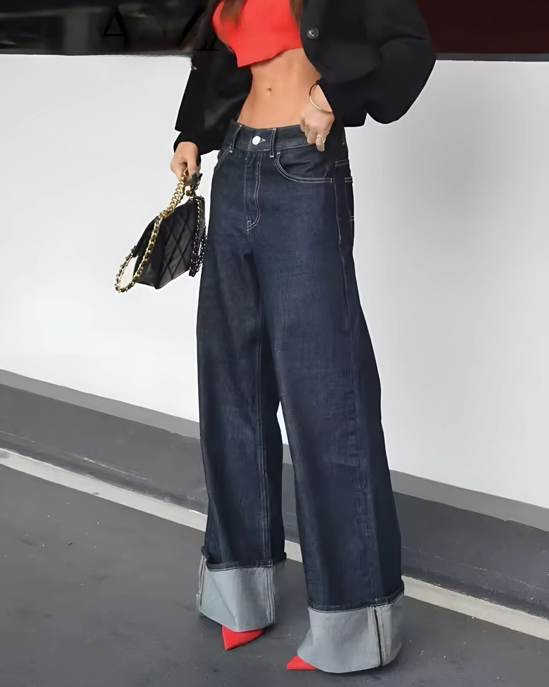 Luxe Cuff Denim Ensemble