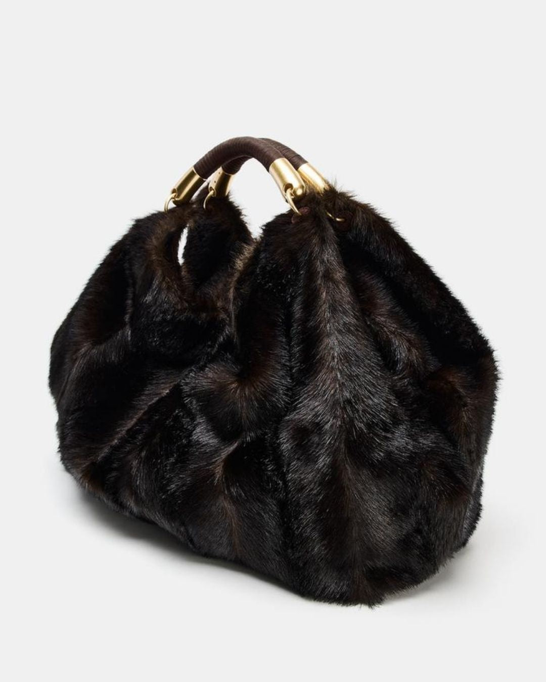 Noir Luxe Faux Fur Bag