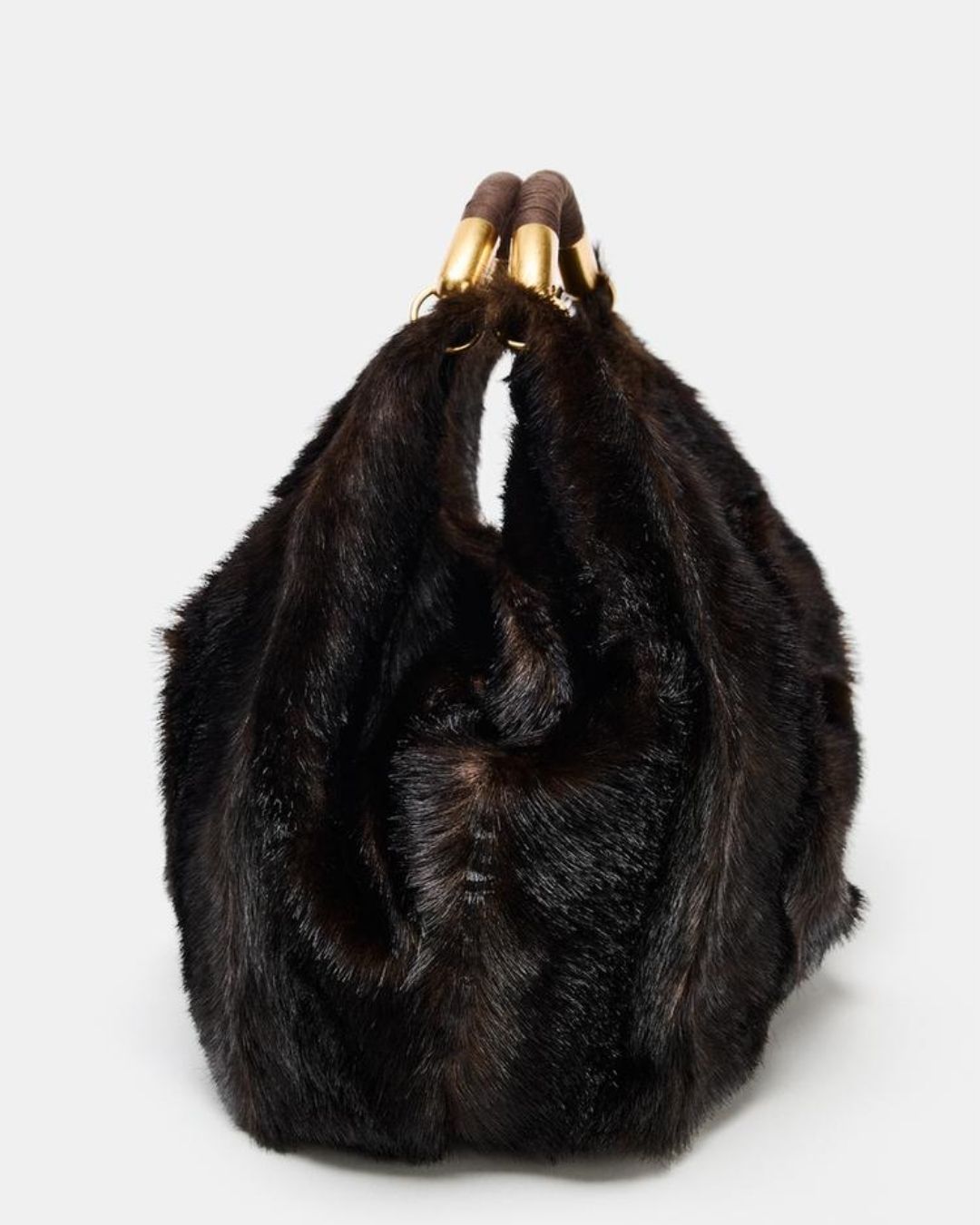 Noir Luxe Faux Fur Bag