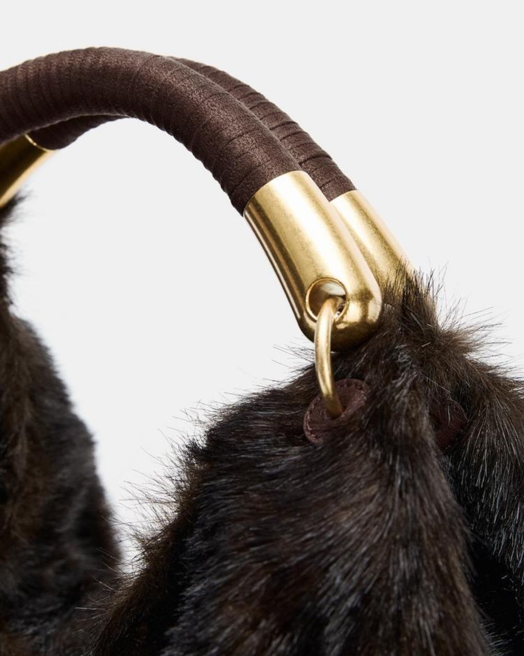 Noir Luxe Faux Fur Bag