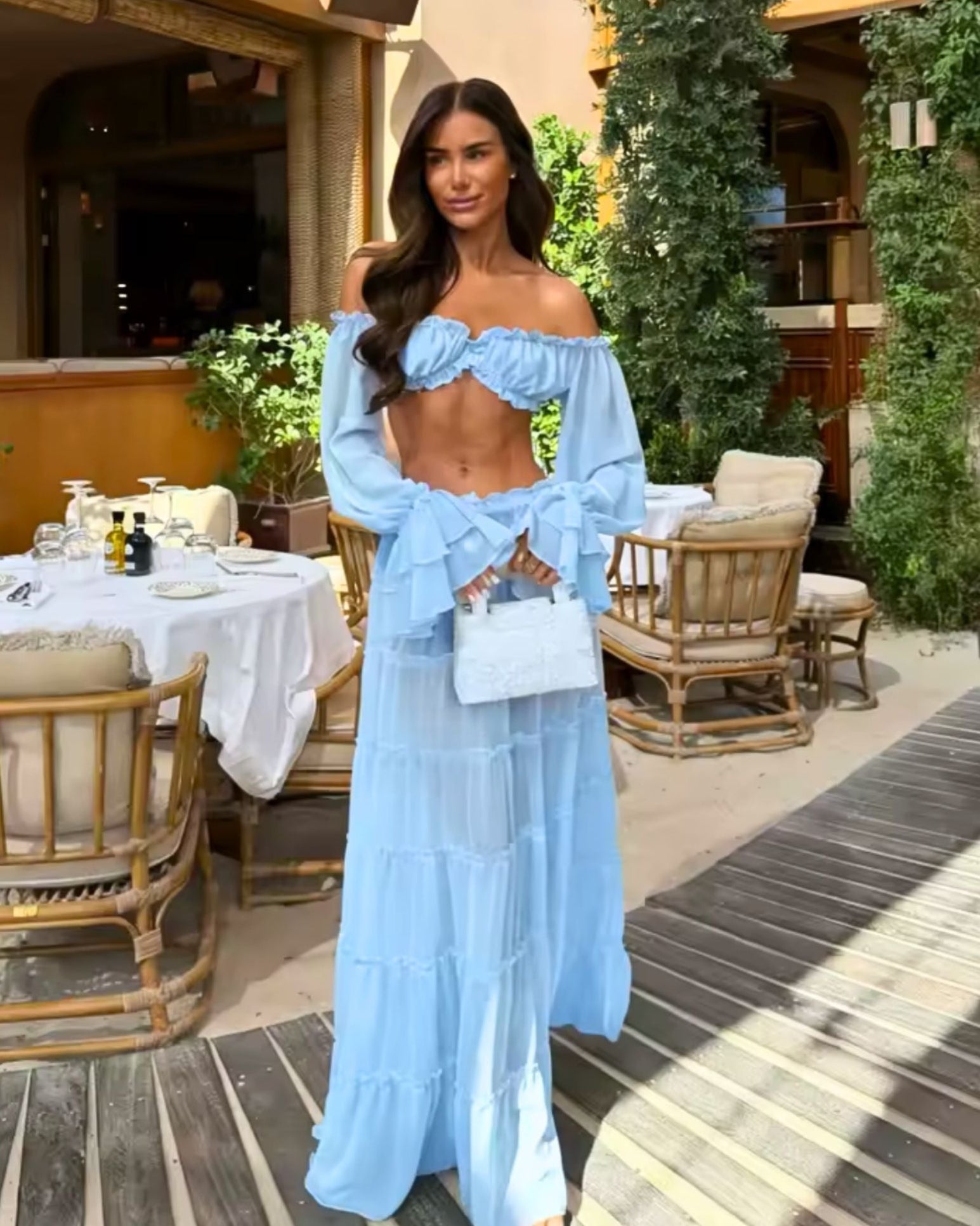 Azure Riviera Ruffle Set