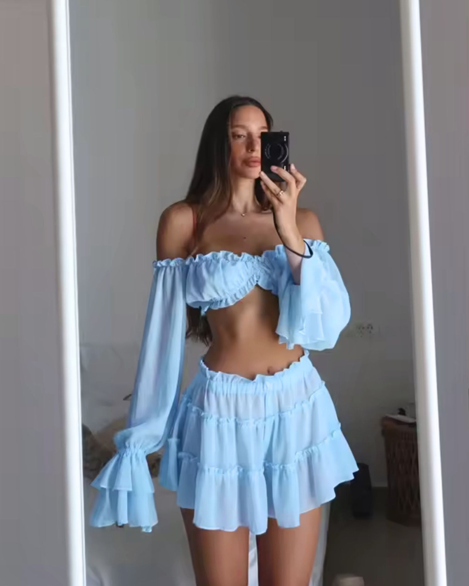 Azure Riviera Ruffle Set