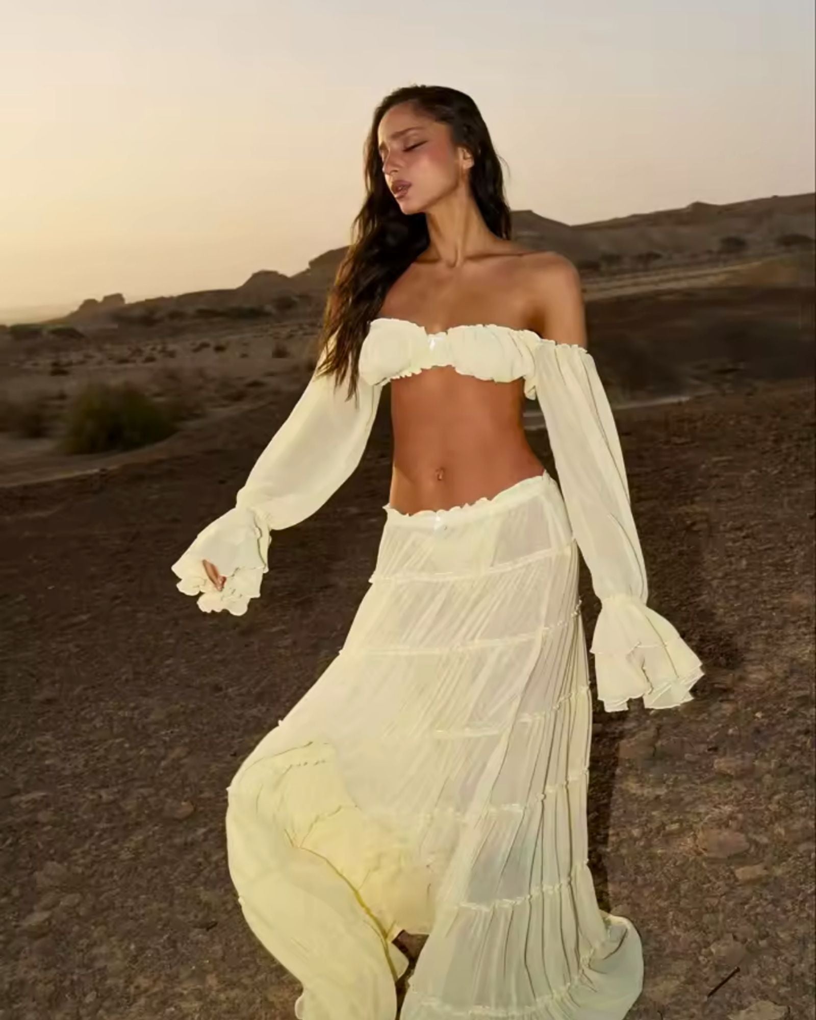 Azure Riviera Ruffle Set