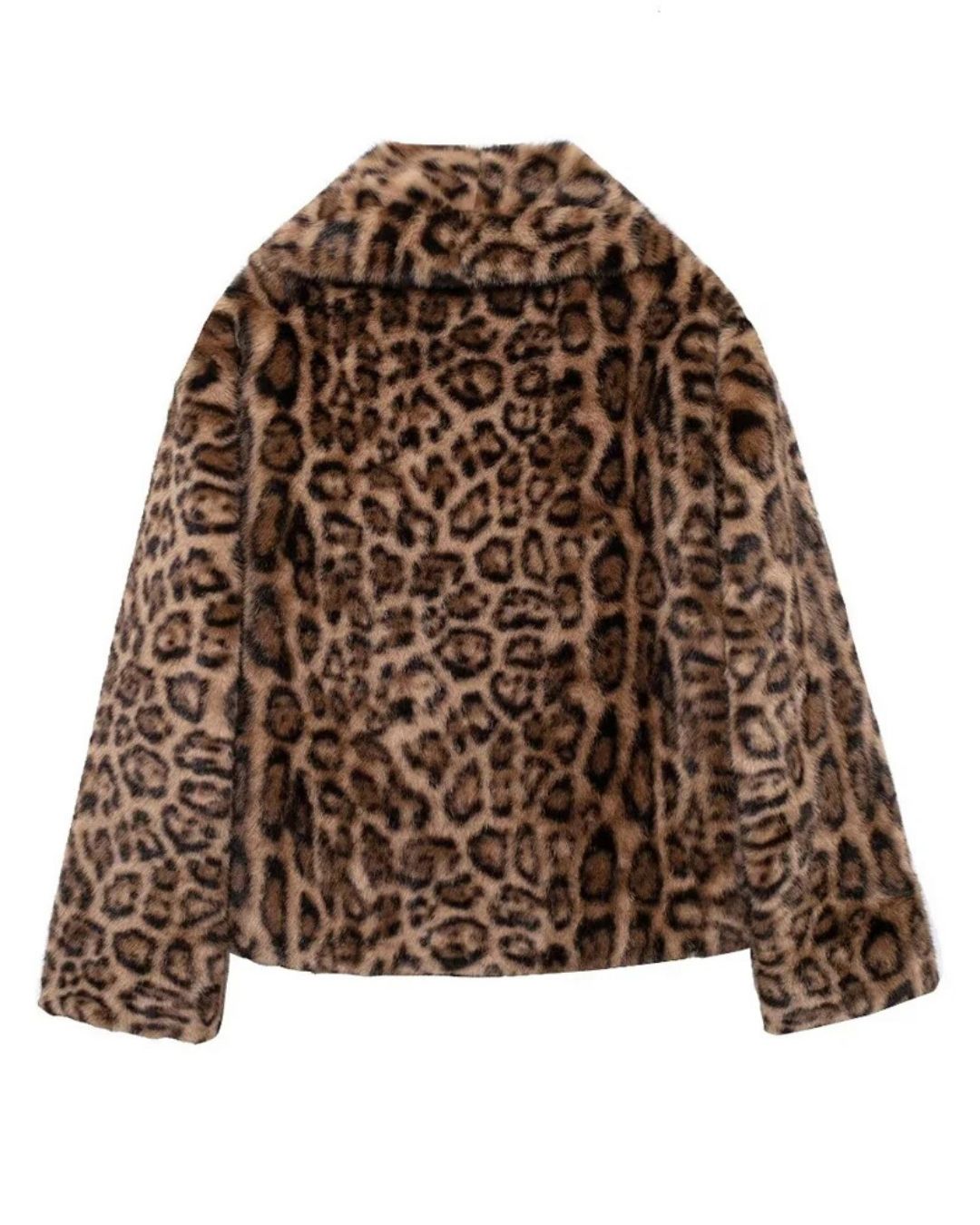 Leopard Glam Short Faux Fur Jacket