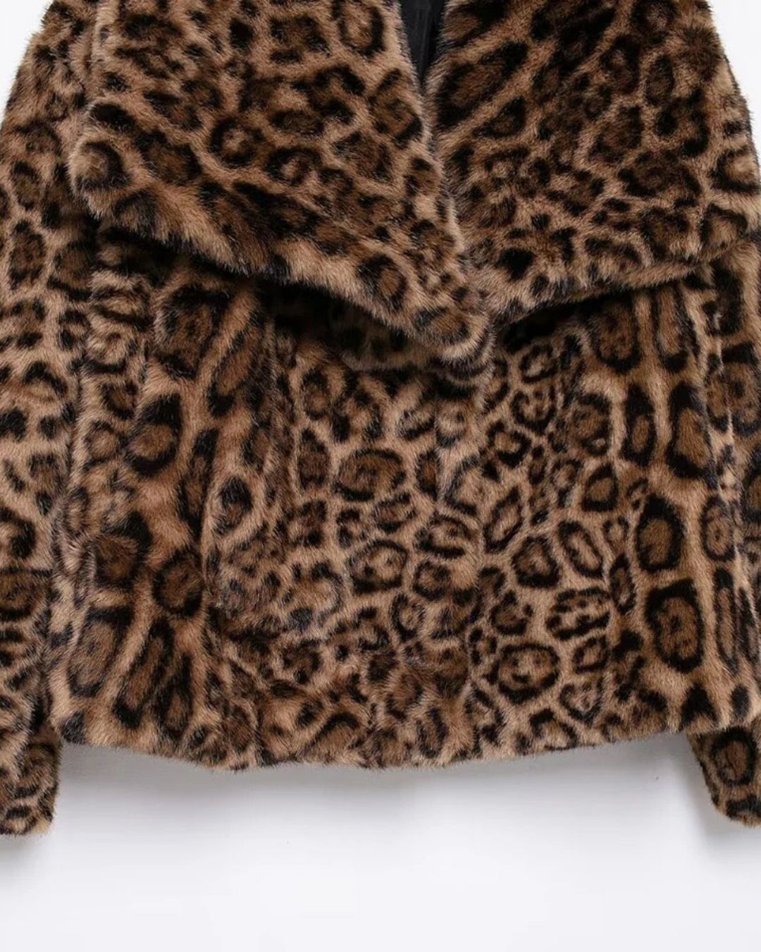 Leopard Glam Short Faux Fur Jacket