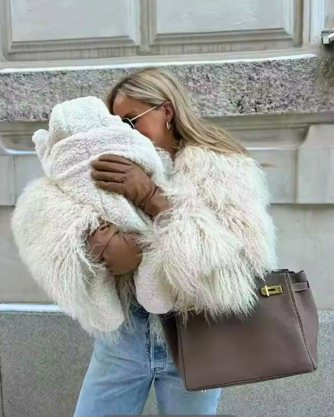 Cozy Fluffy Faux Fur Coat