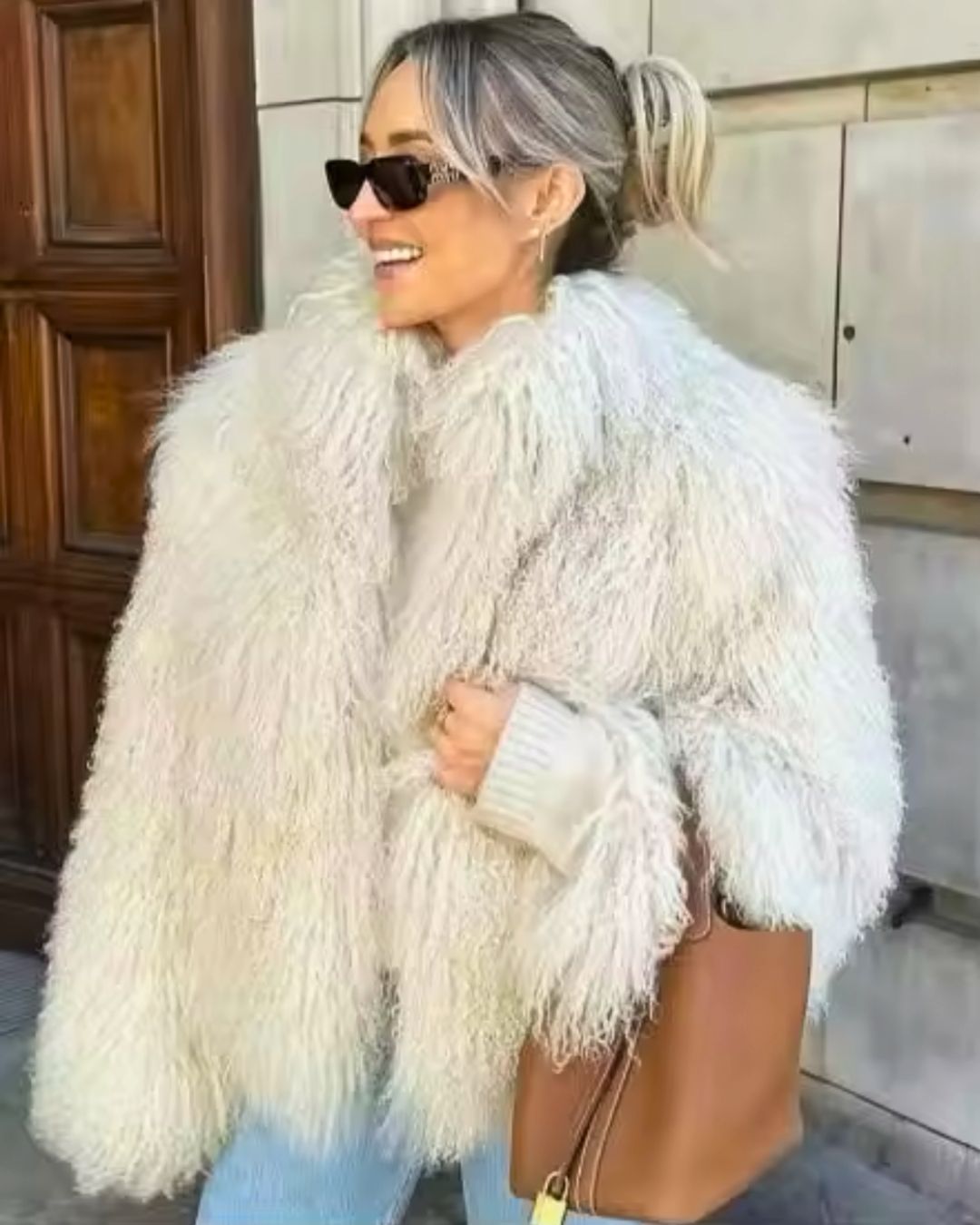 Cozy Fluffy Faux Fur Coat